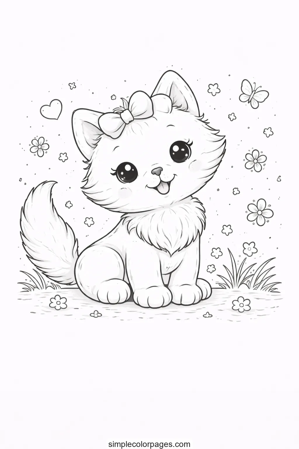 Preview of Baby Cat Coloring Page
