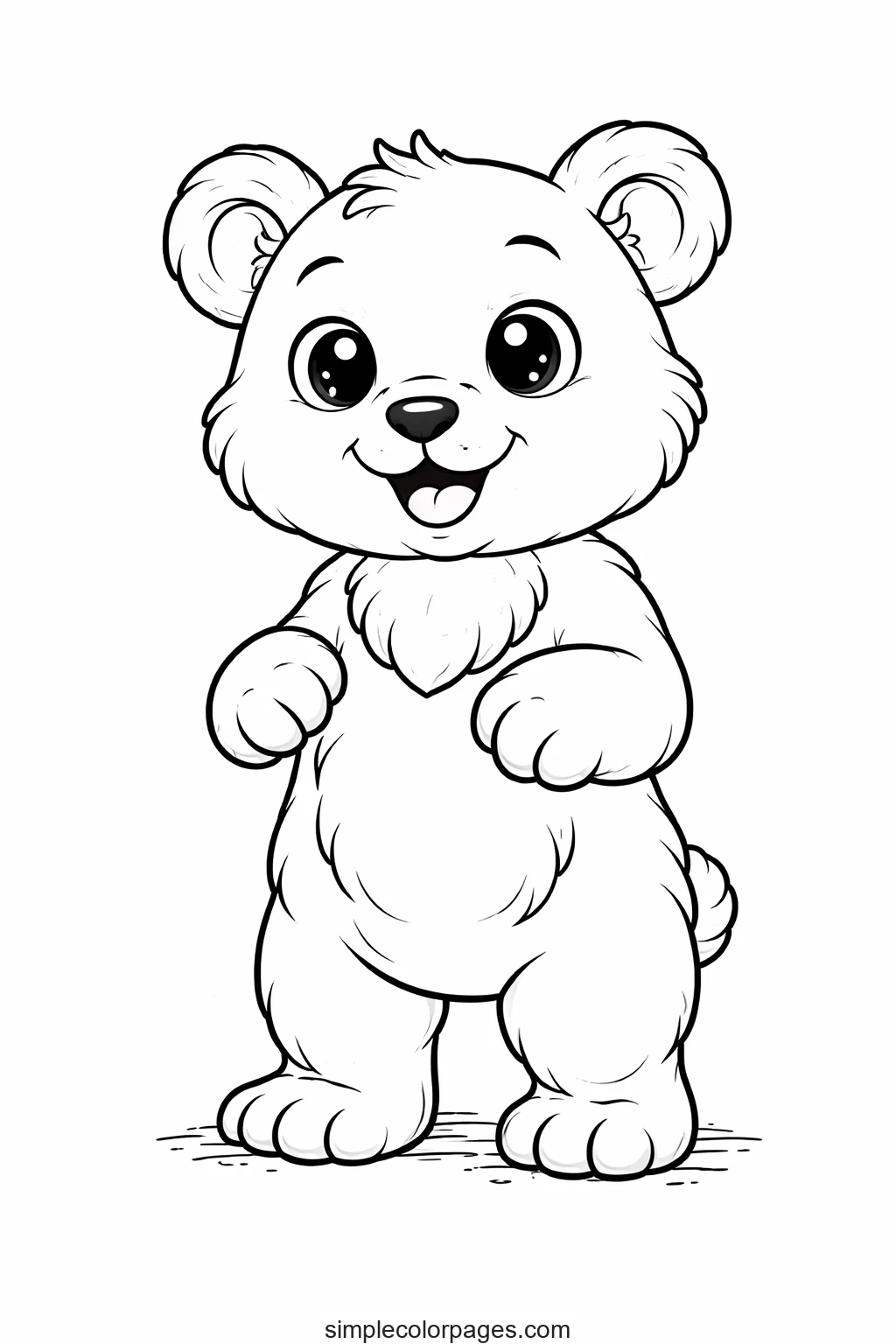 Preview of Bear Coloring Page