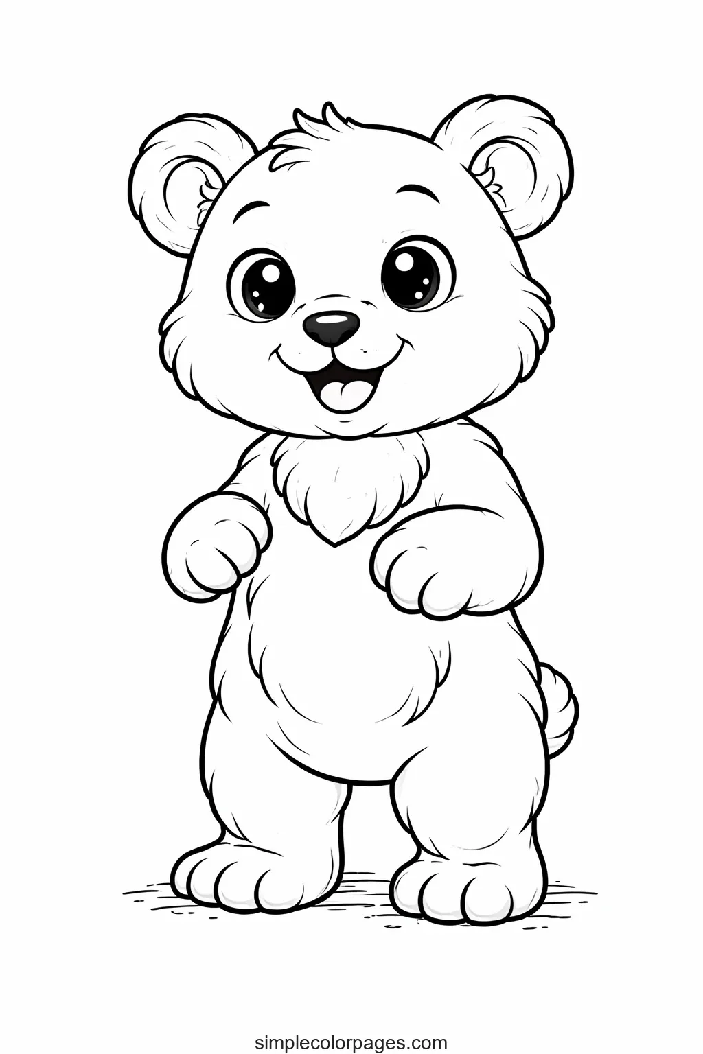 Preview of Bear Coloring Page