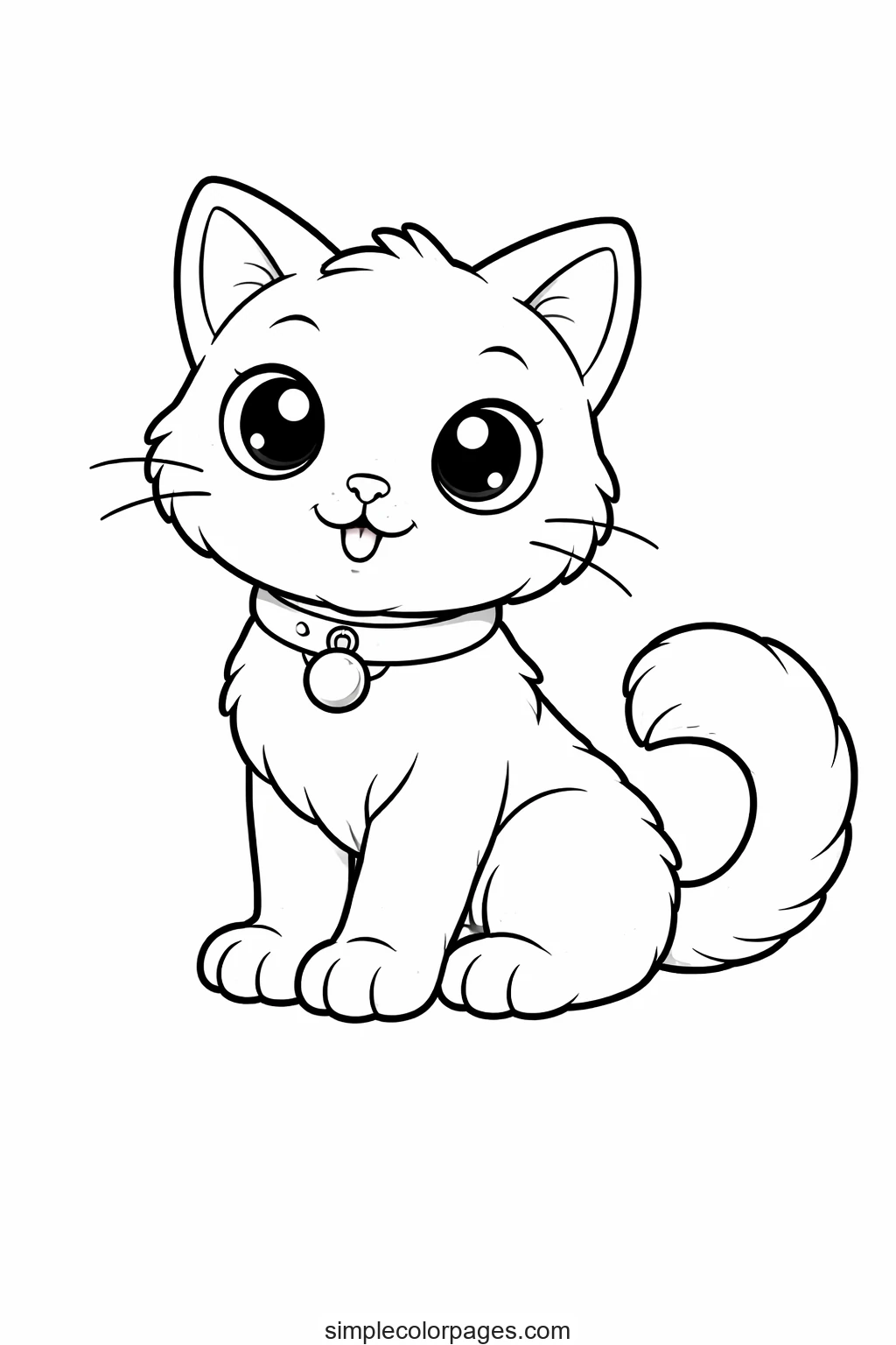 Preview of Cat Coloring Page