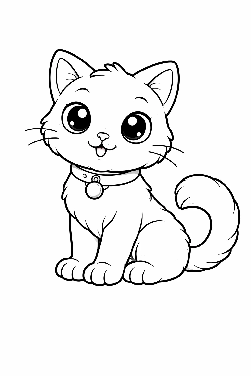 Preview of Cat Coloring Page