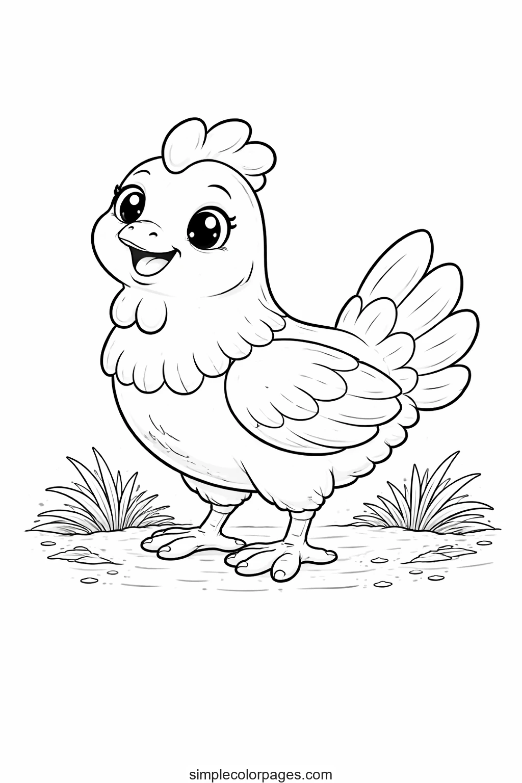 Preview of Chicken Coloring Page