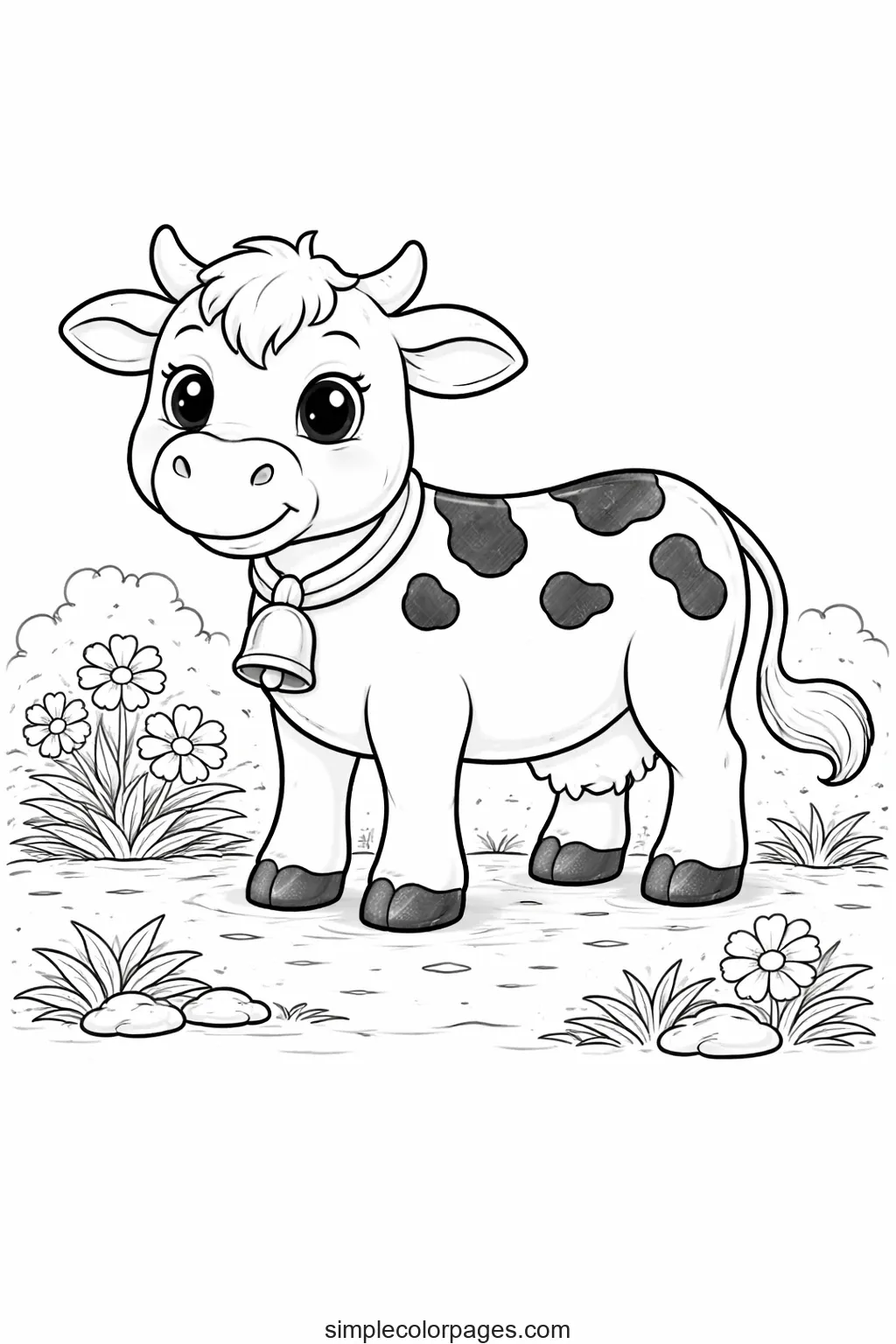 Preview of Cow Coloring Page