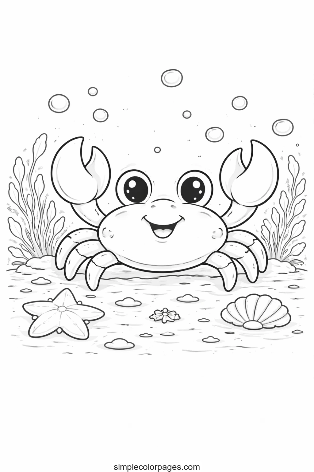 Preview of Crab Coloring Page