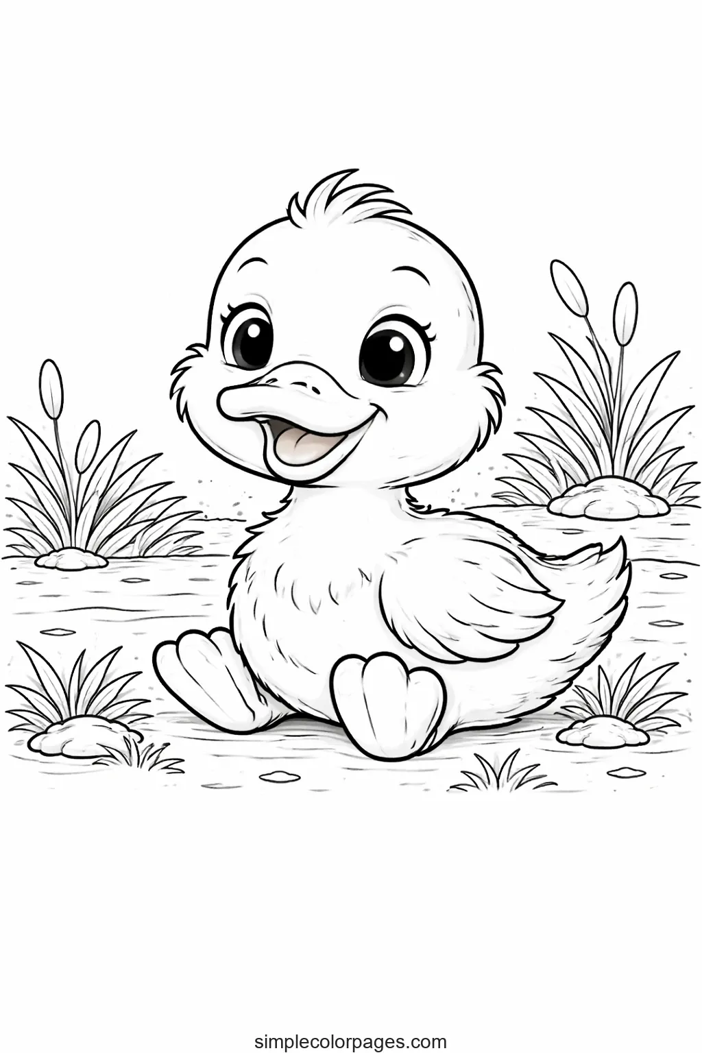 Preview of Duck Coloring Page