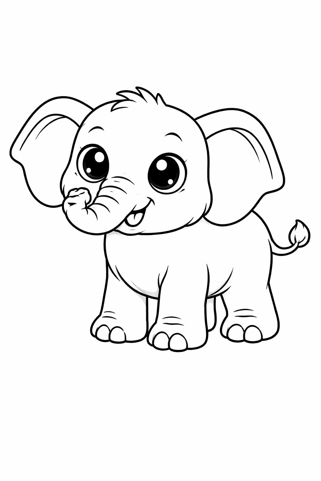 Preview of Elephant Coloring Page