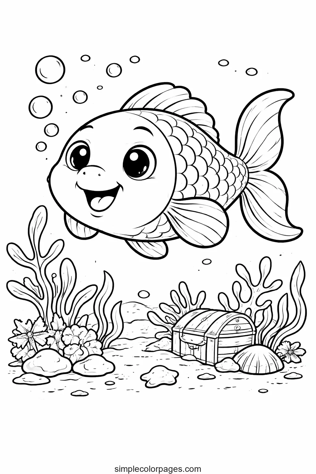 Preview of Fish Coloring Page