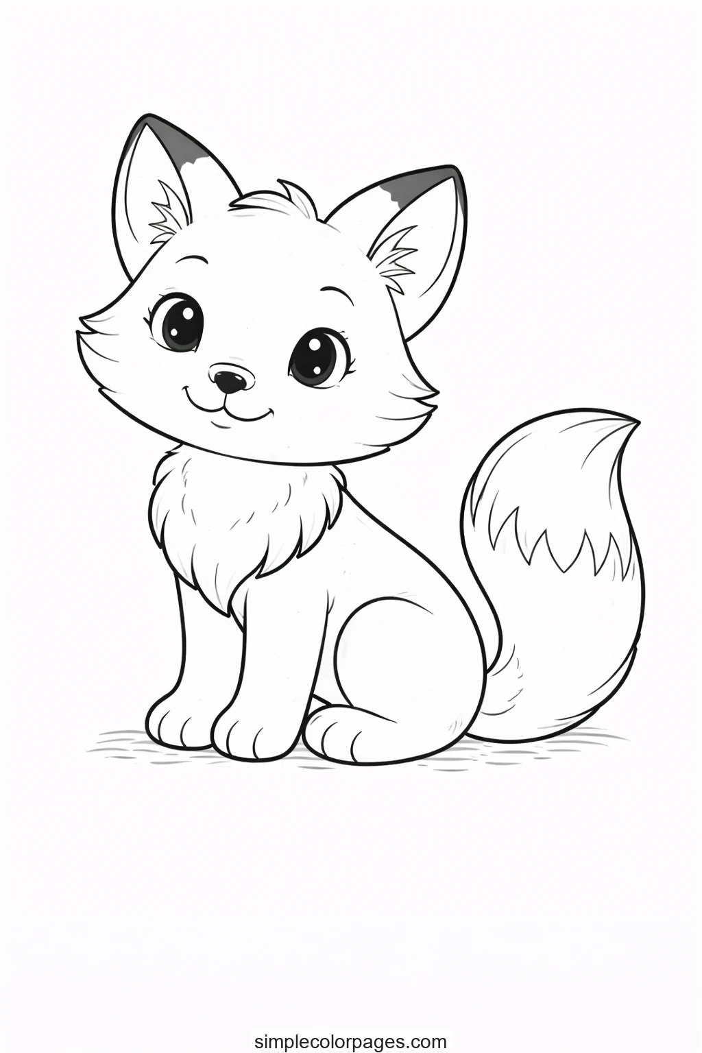 Preview of Fox Coloring Page