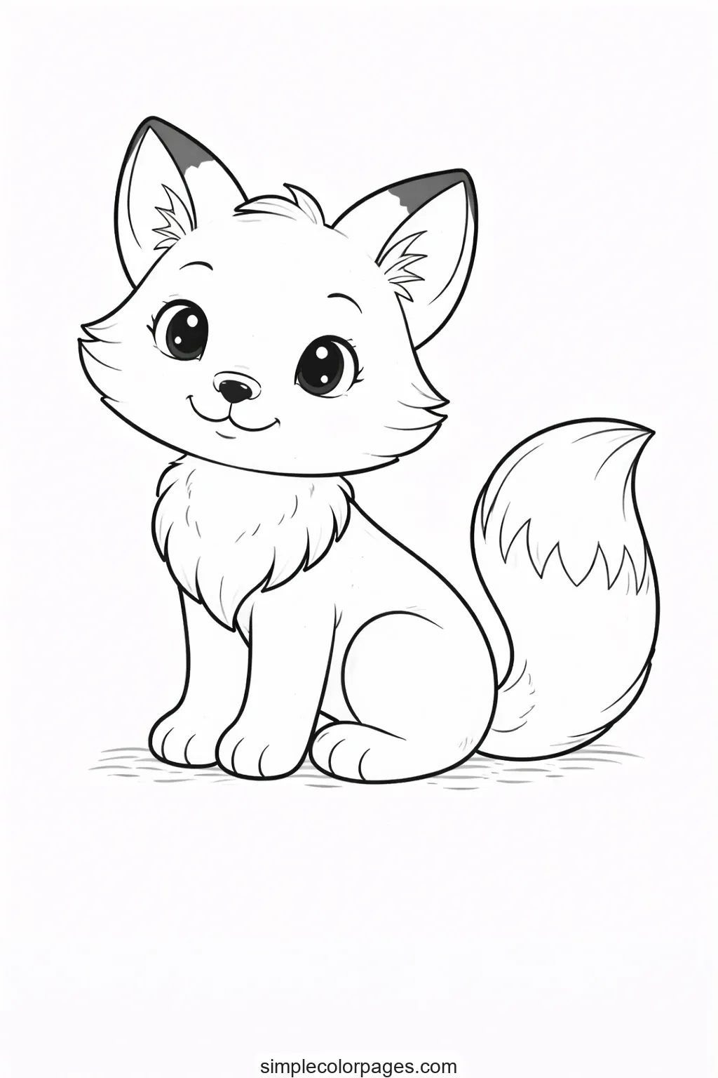 Preview of Fox Coloring Page