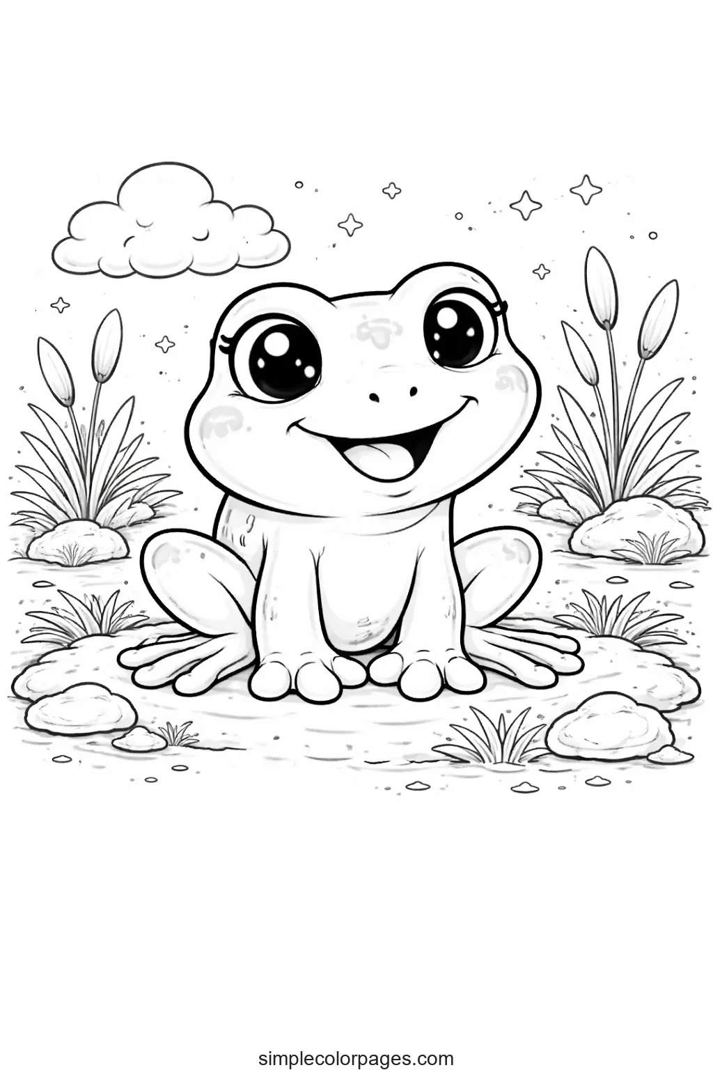 Preview of Frog Coloring Page
