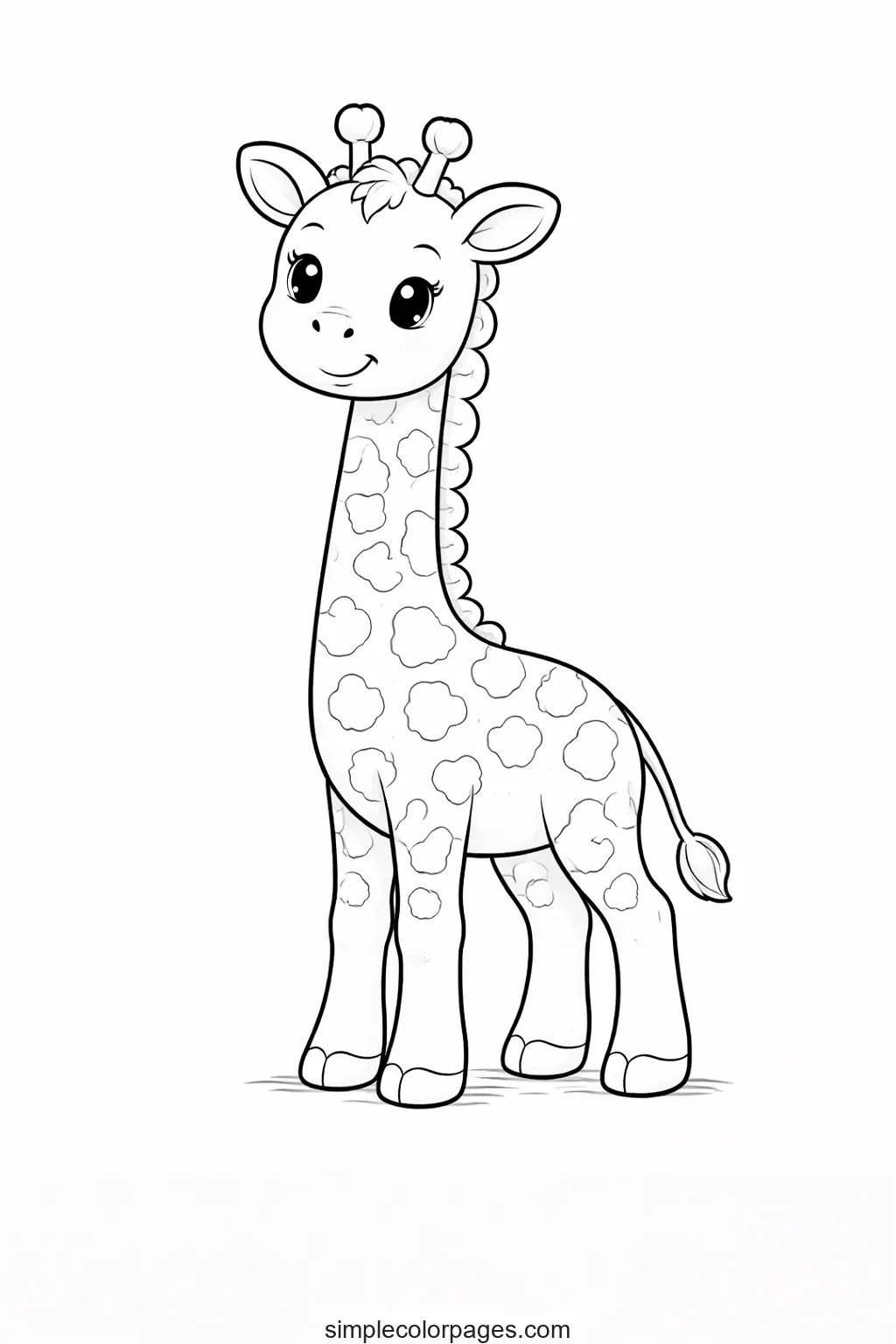 Preview of Giraffe Coloring Page