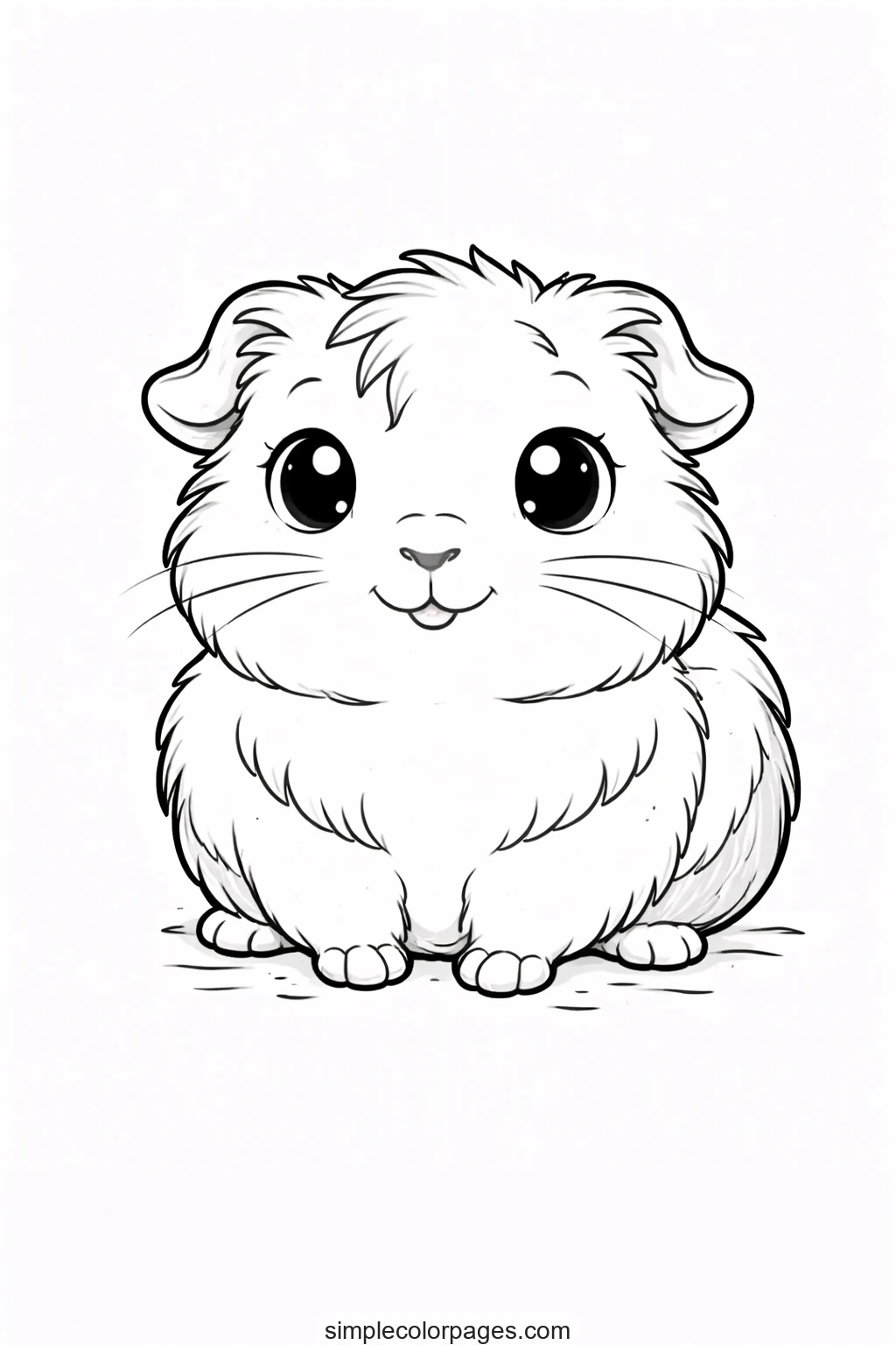 Preview of Guinea Pig Coloring Page