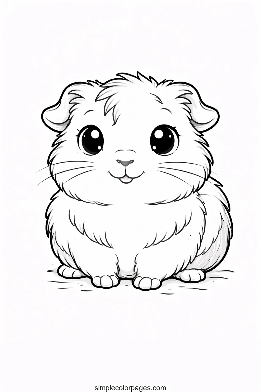 Preview of Guinea Pig Coloring Page