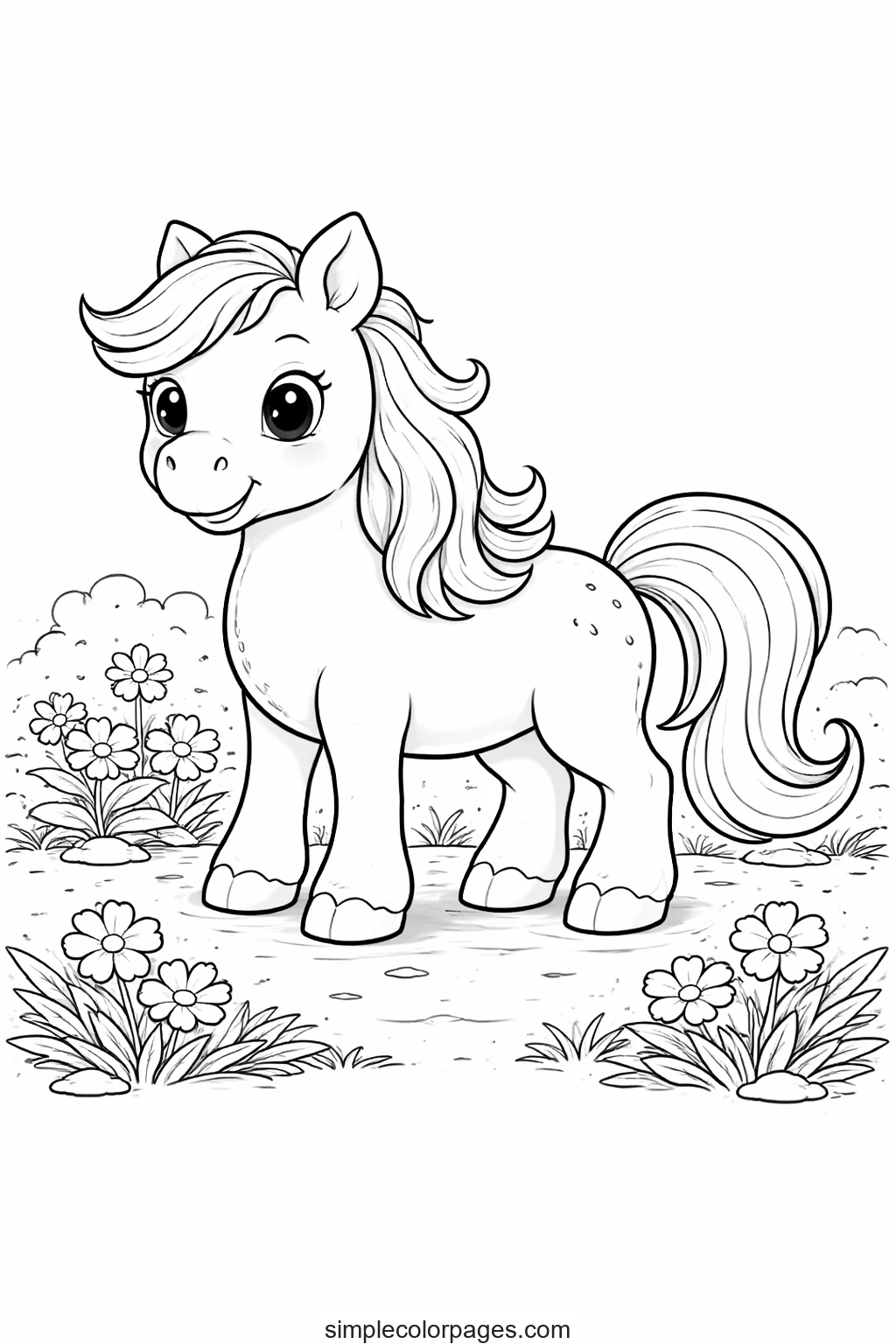 Preview of Horse Coloring Page