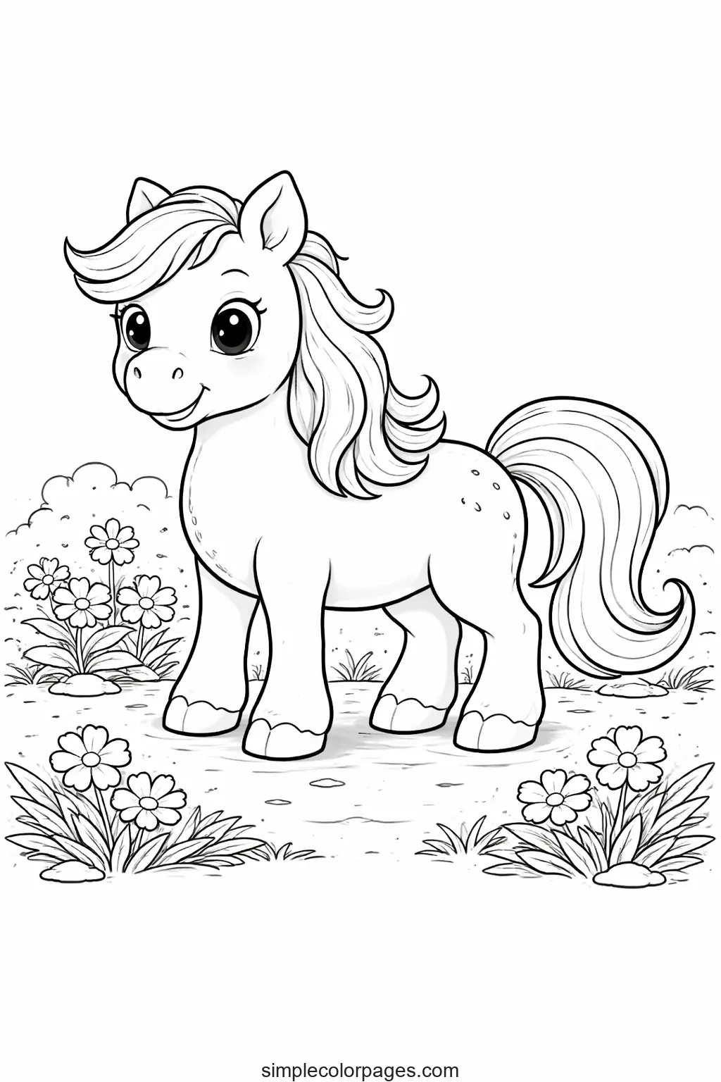 Preview of Horse Coloring Page