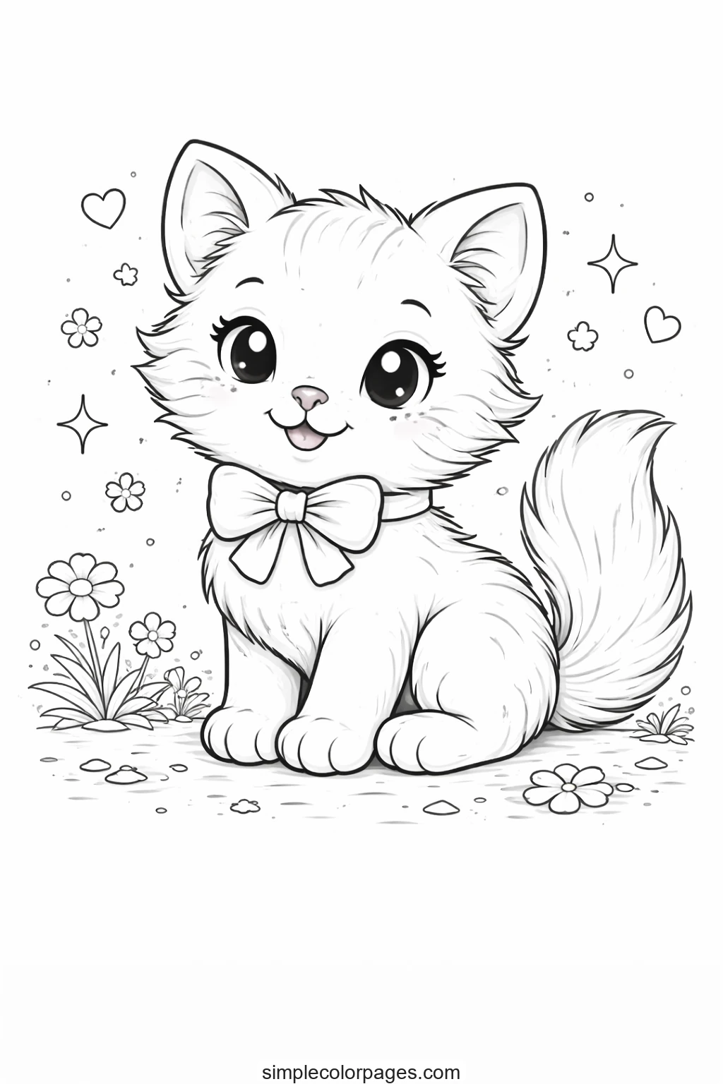 Preview of Kitten Coloring Page