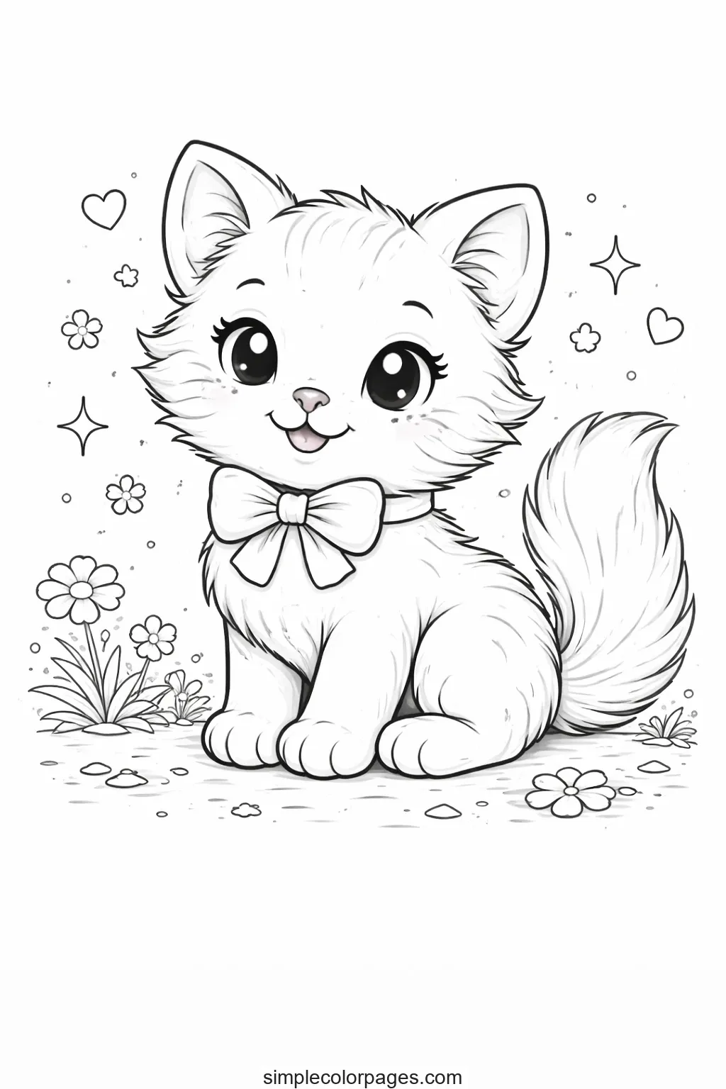 Preview of Kitten Coloring Page
