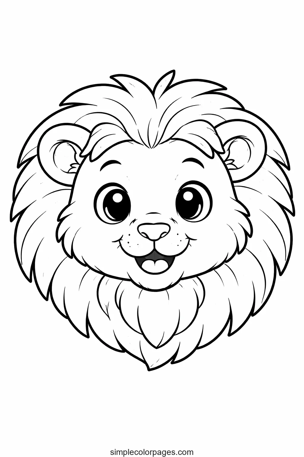 Preview of Lion Face Coloring Page