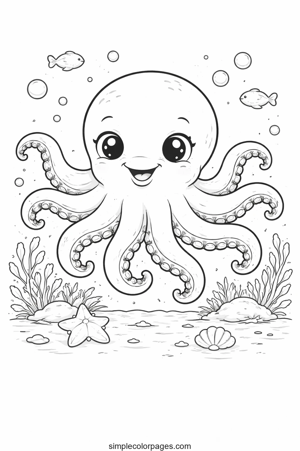 Preview of Octopus Coloring Page