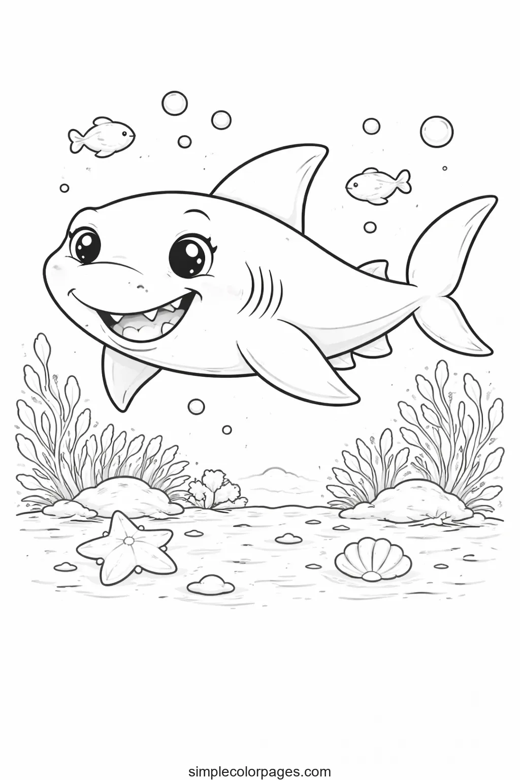 Preview of Shark Coloring Page