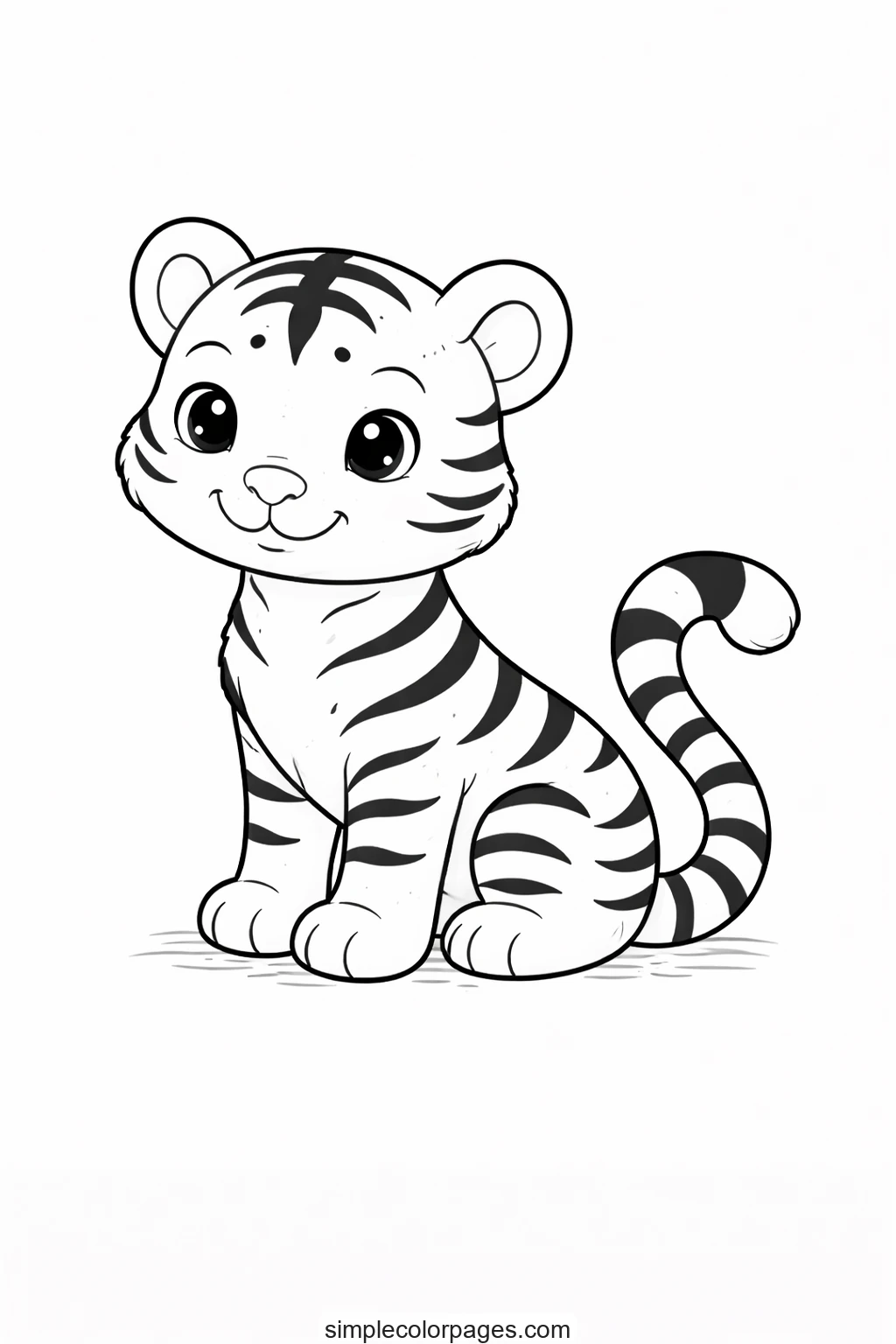 Preview of Tiger Coloring Page