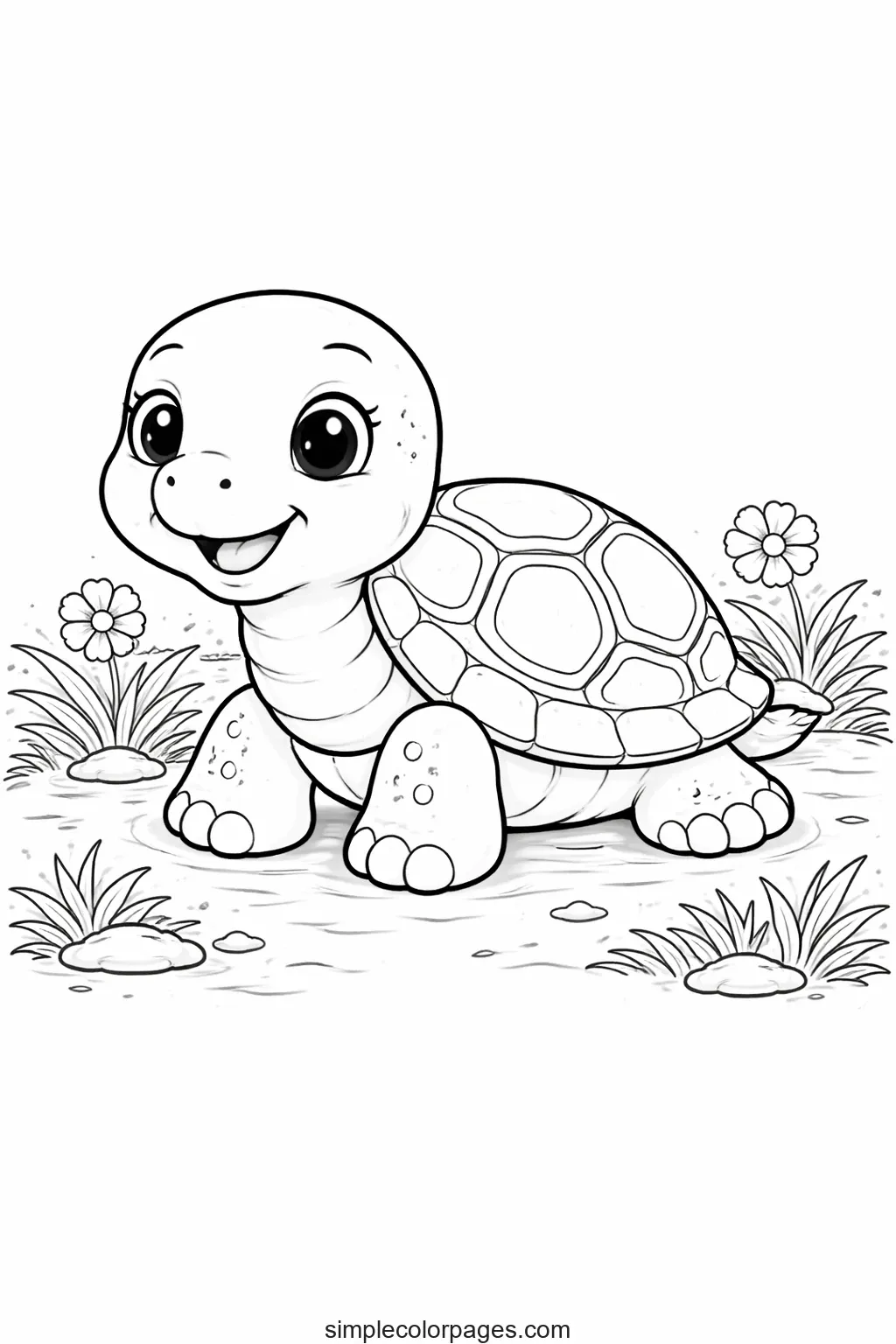Preview of Turtle Coloring Page