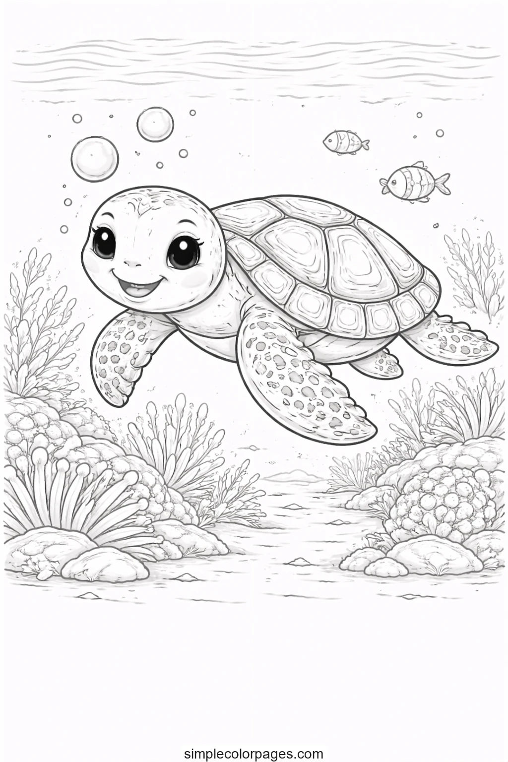 Preview of Turtle Shell Closeup Coloring Page