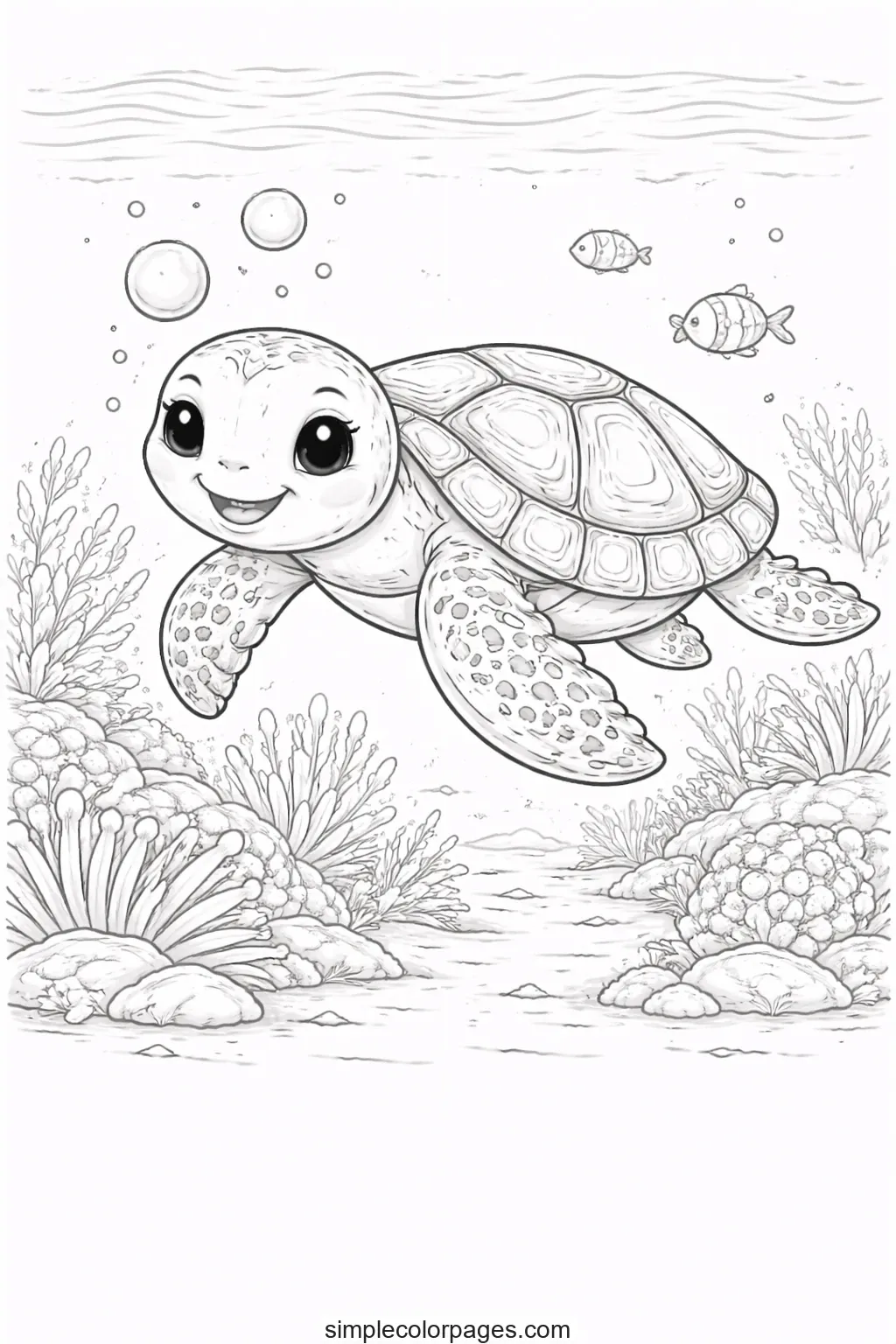 Preview of Turtle Shell Closeup Coloring Page