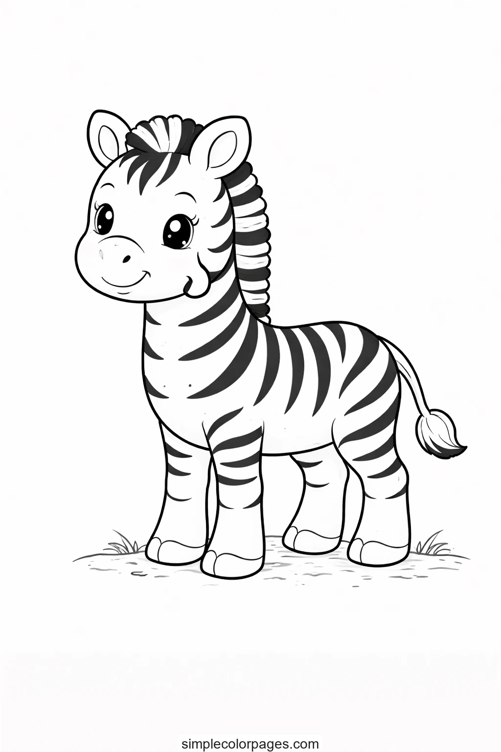Preview of Zebra Coloring Page