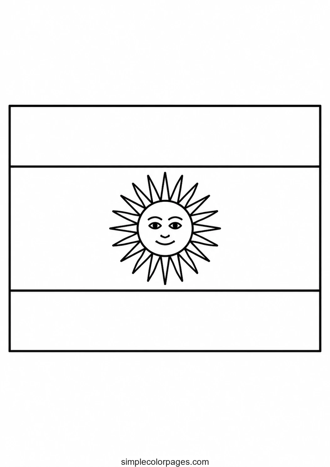 Preview of Argentina Flag Coloring Page