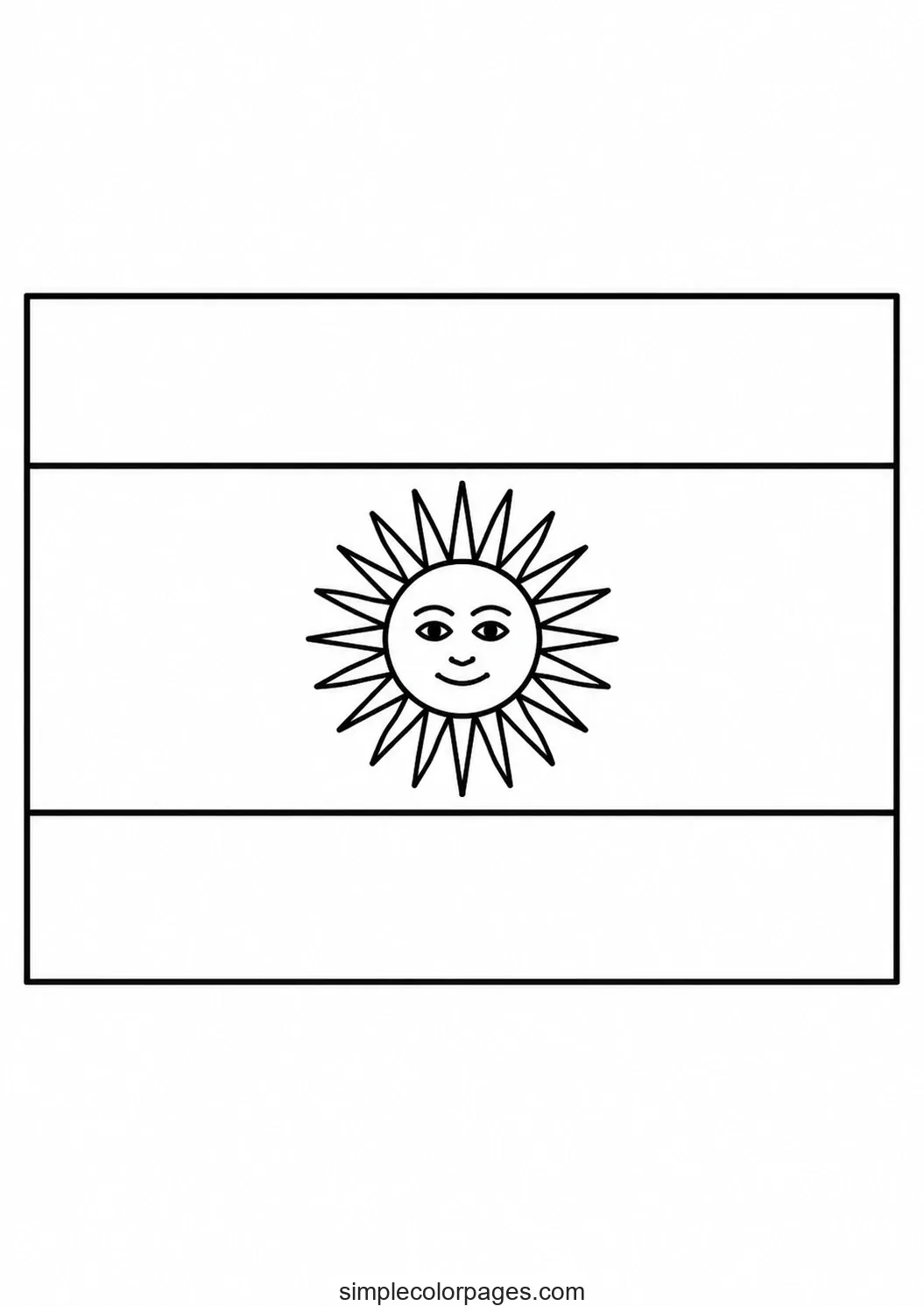 Preview of Argentina Flag Coloring Page