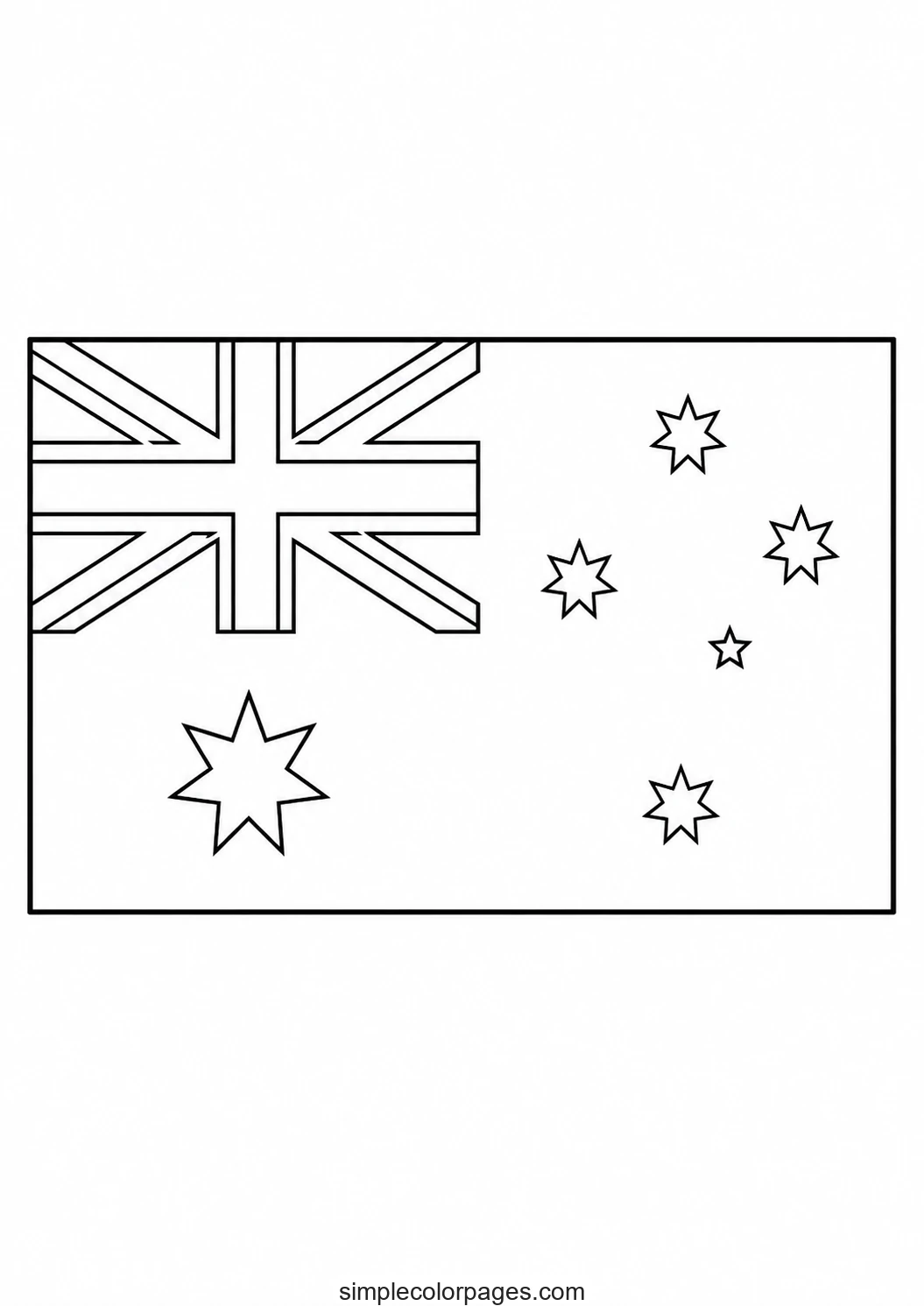 Preview of Australia Flag Coloring Page
