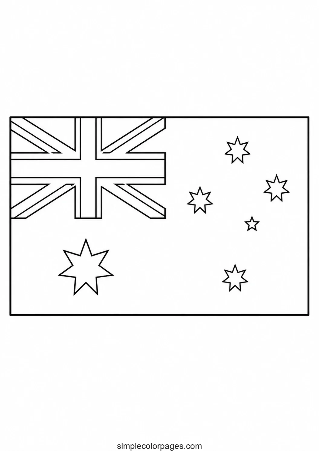Preview of Australia Flag Coloring Page