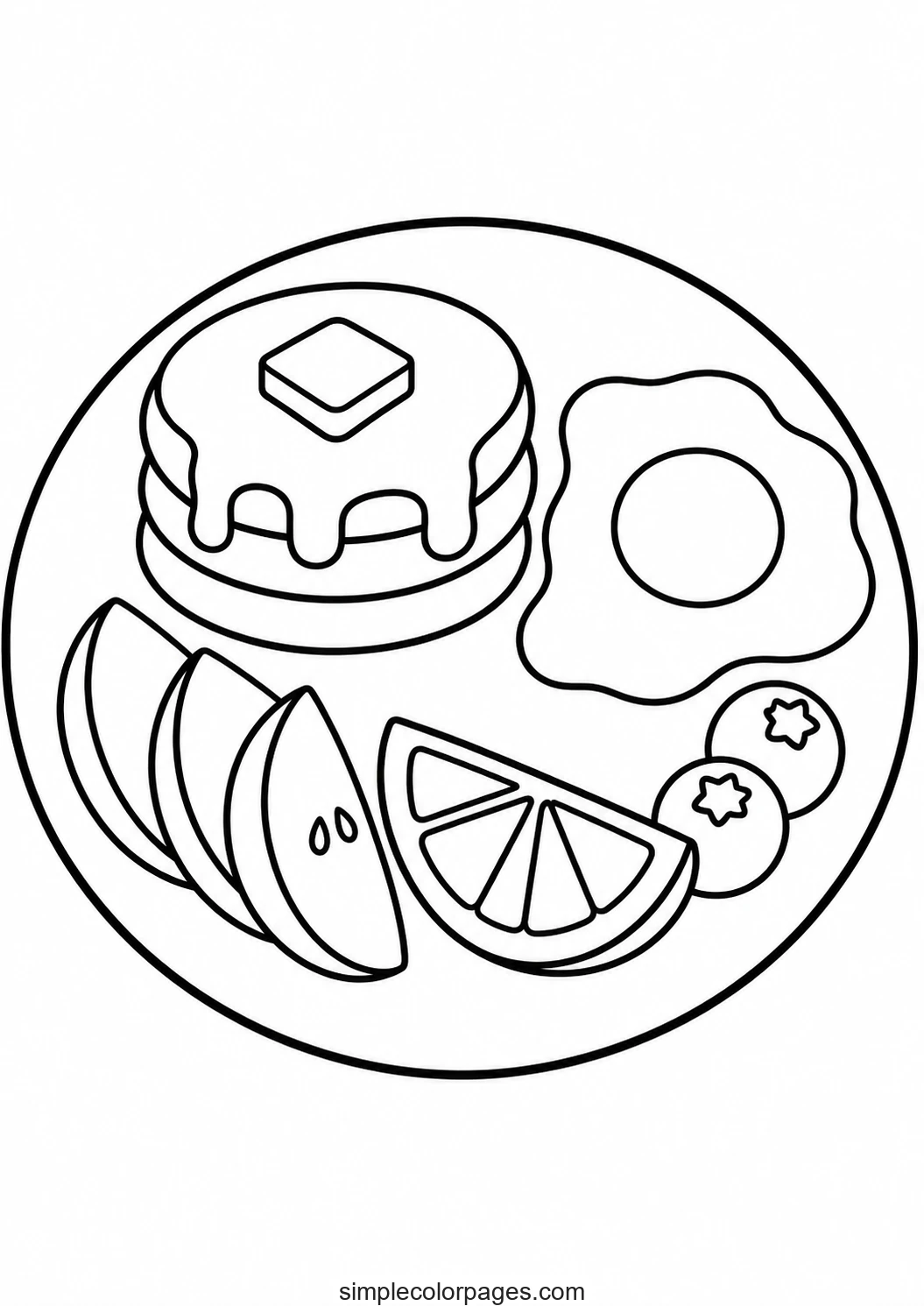 Preview of Breakfast Coloring Page