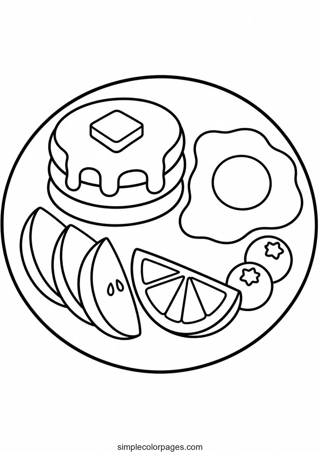 Preview of Breakfast Coloring Page