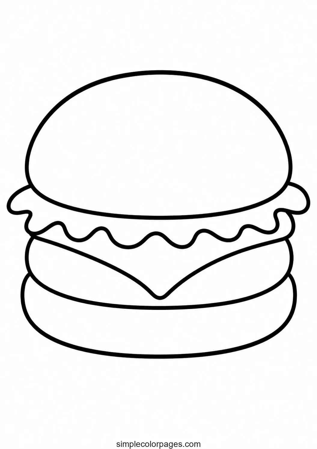 Preview of Burger Coloring Page