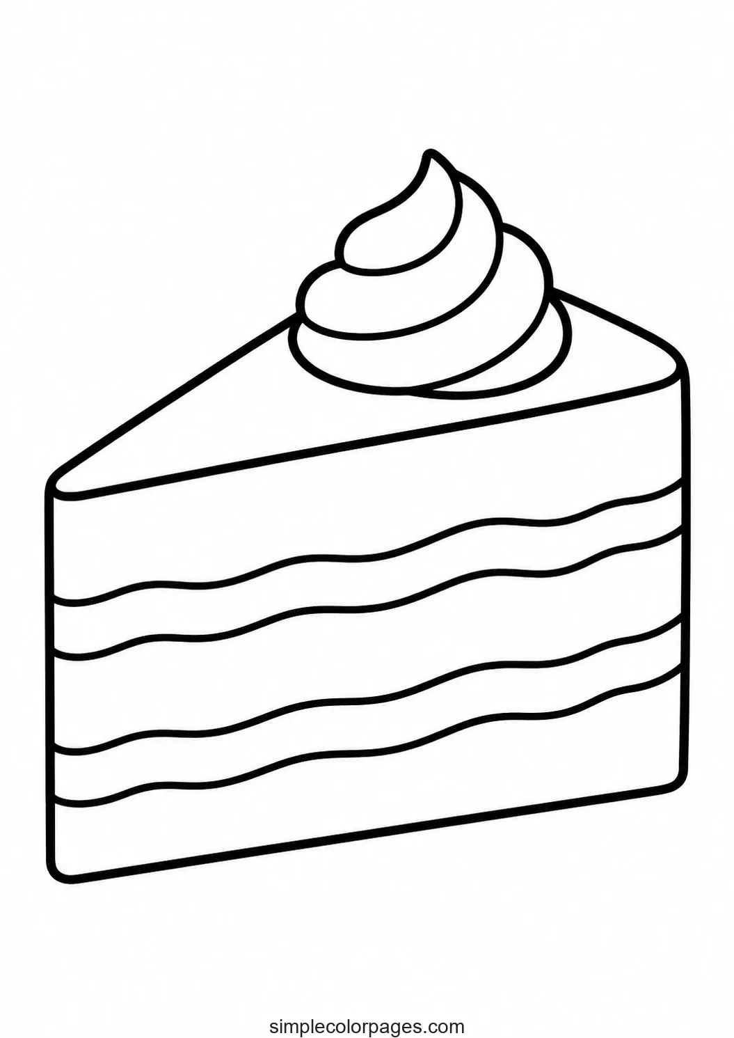 Preview of Cake Slice Coloring Page