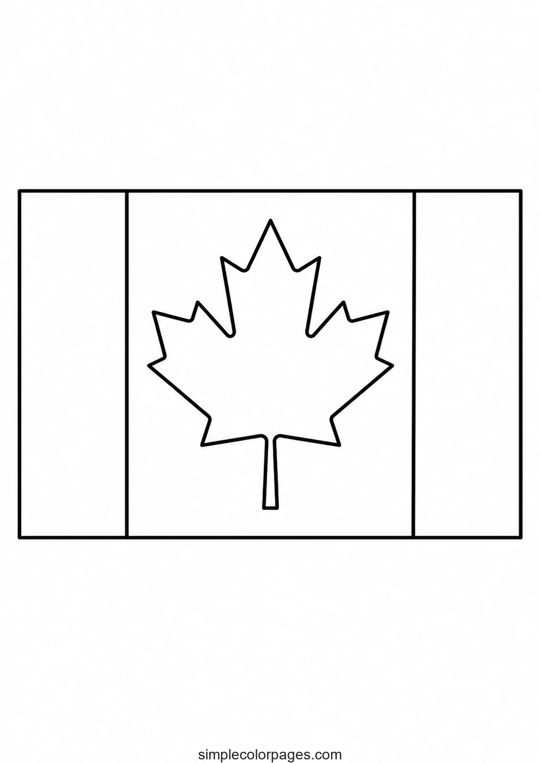 Preview of Canada Flag Coloring Page