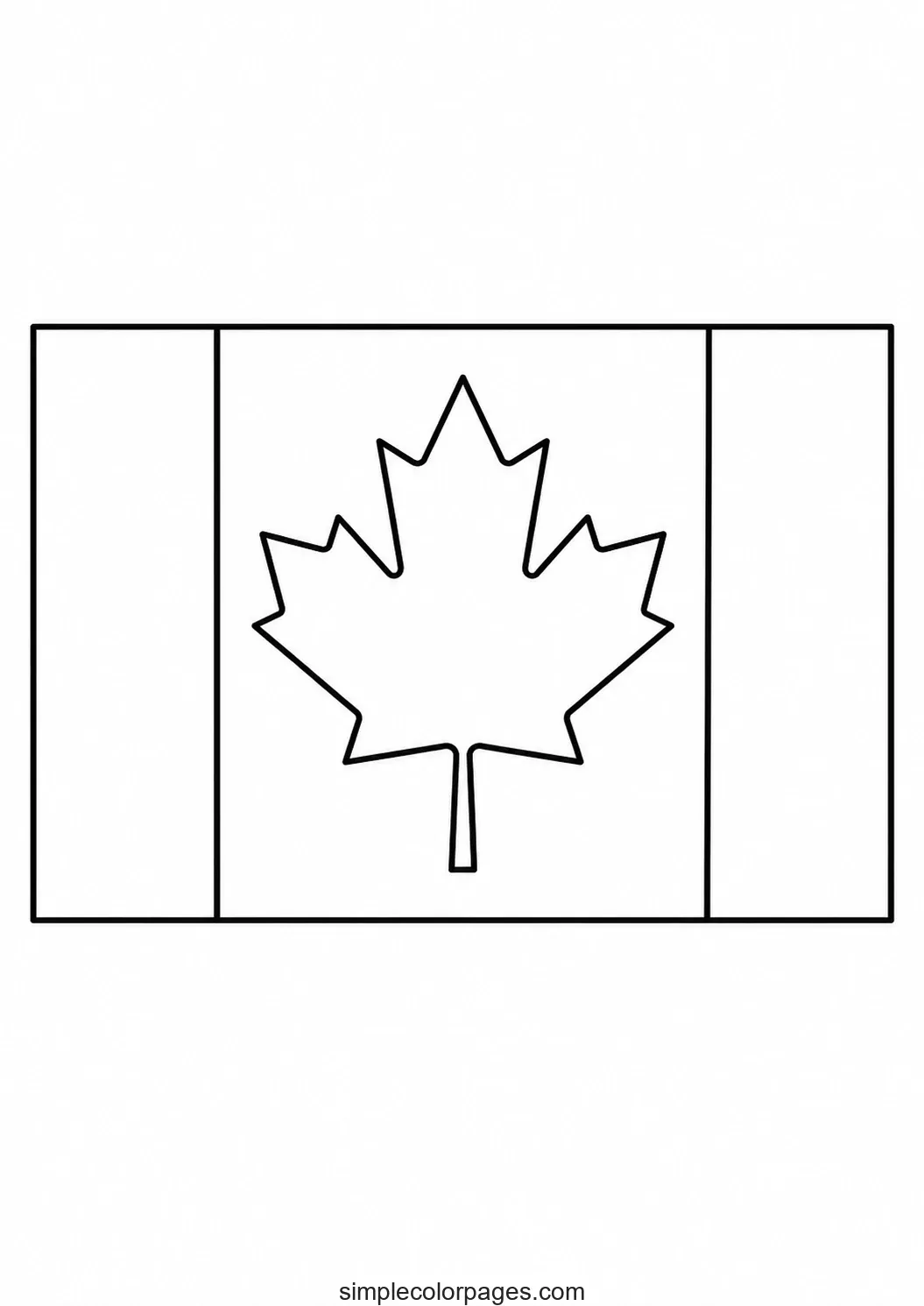 Preview of Canada Flag Coloring Page