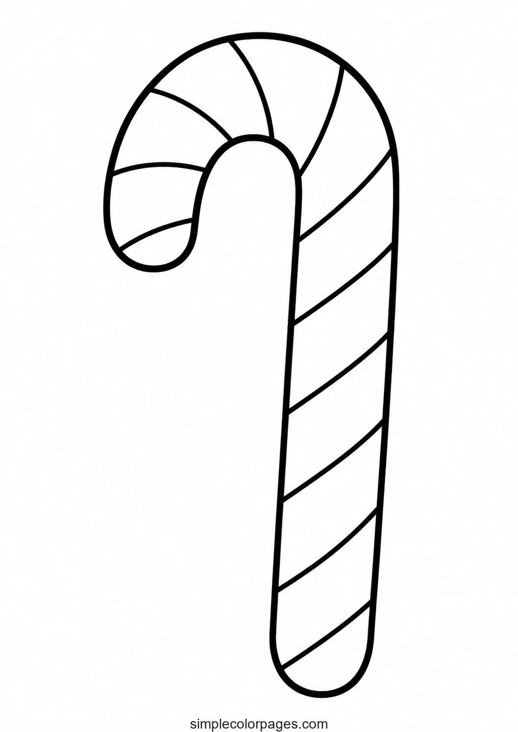 Preview of Candy Cane Coloring Page