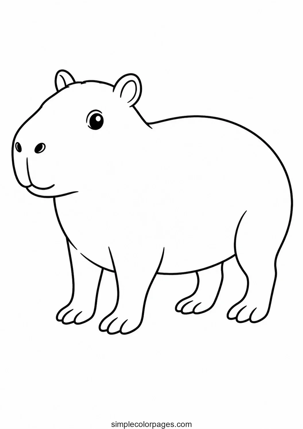 Preview of Capybara Coloring Pages