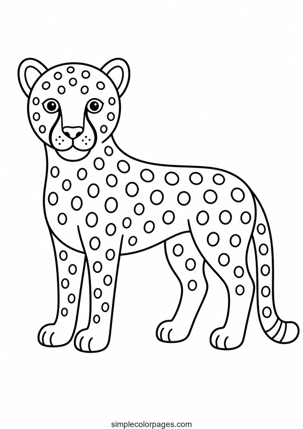 Preview of Cheetah Coloring Page