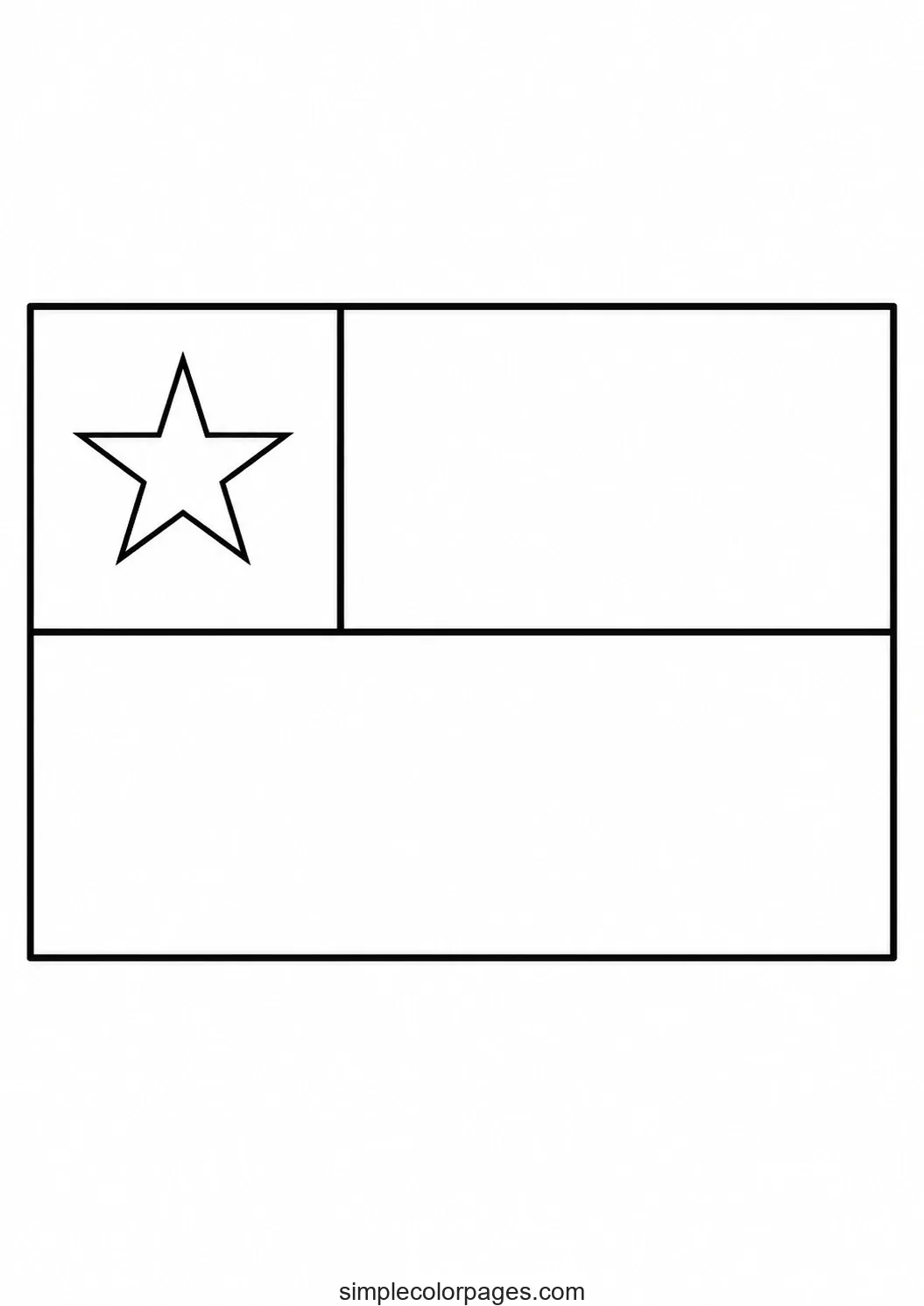 Preview of Chile Flag Coloring Page
