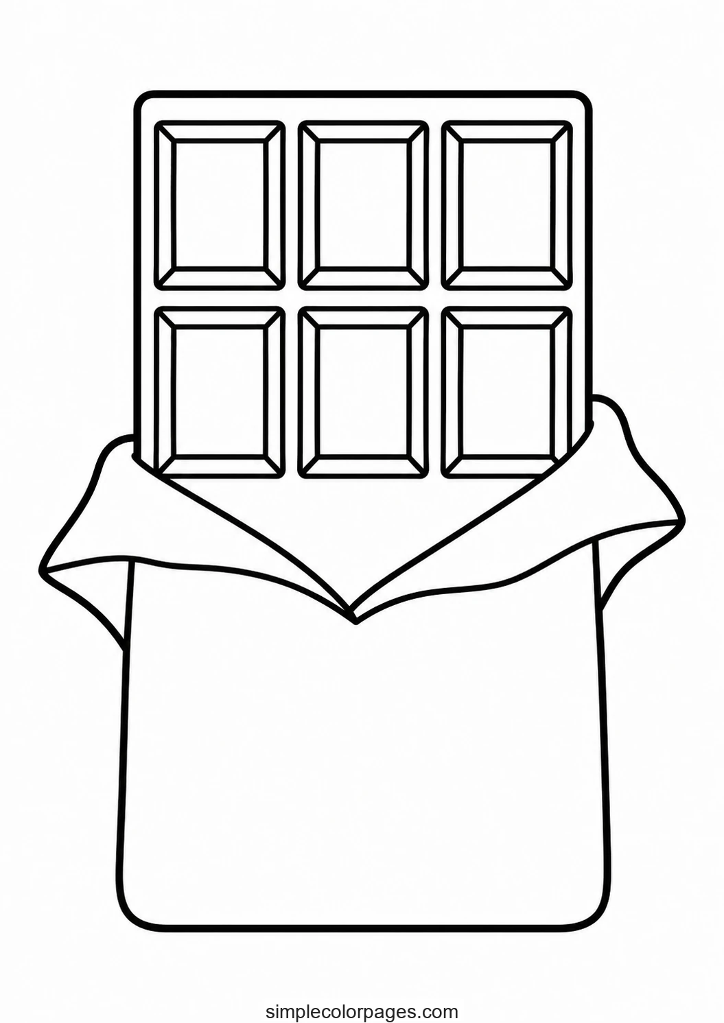 Preview of Chocolate Bar Coloring Page
