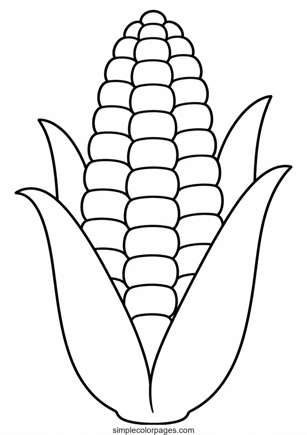 Preview of Corn Coloring Page