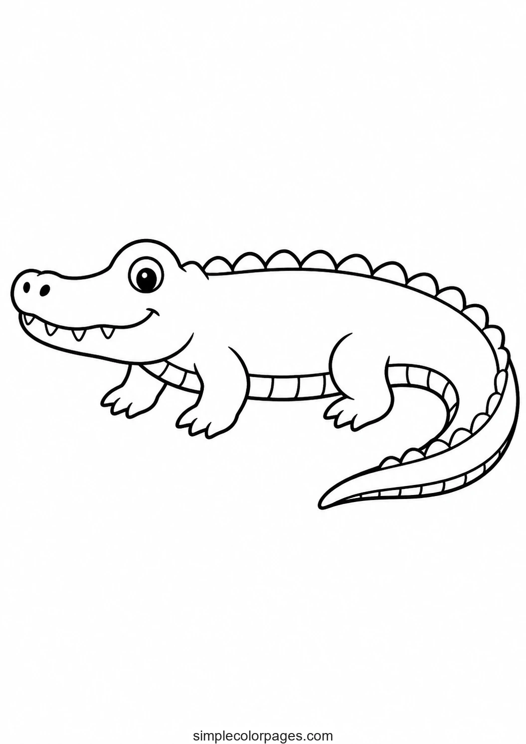 Preview of Crocodile Coloring Pages