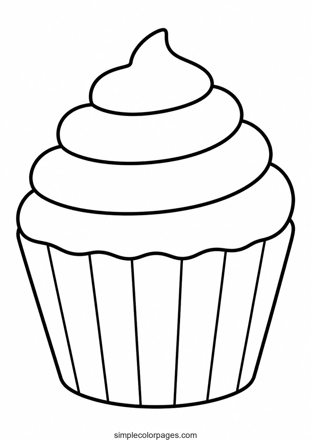 Preview of Cupcake Coloring Page