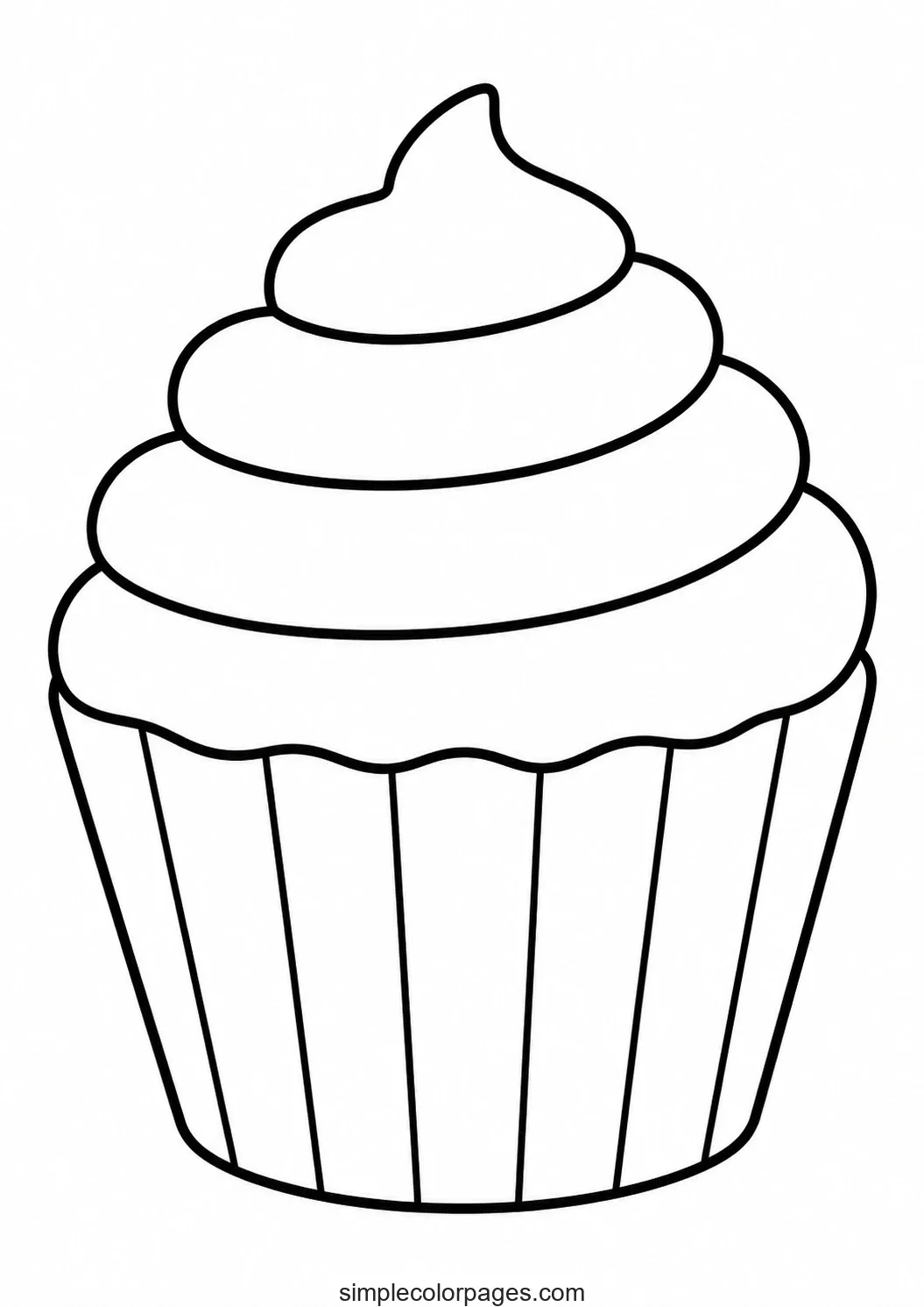 Preview of Cupcake Coloring Page
