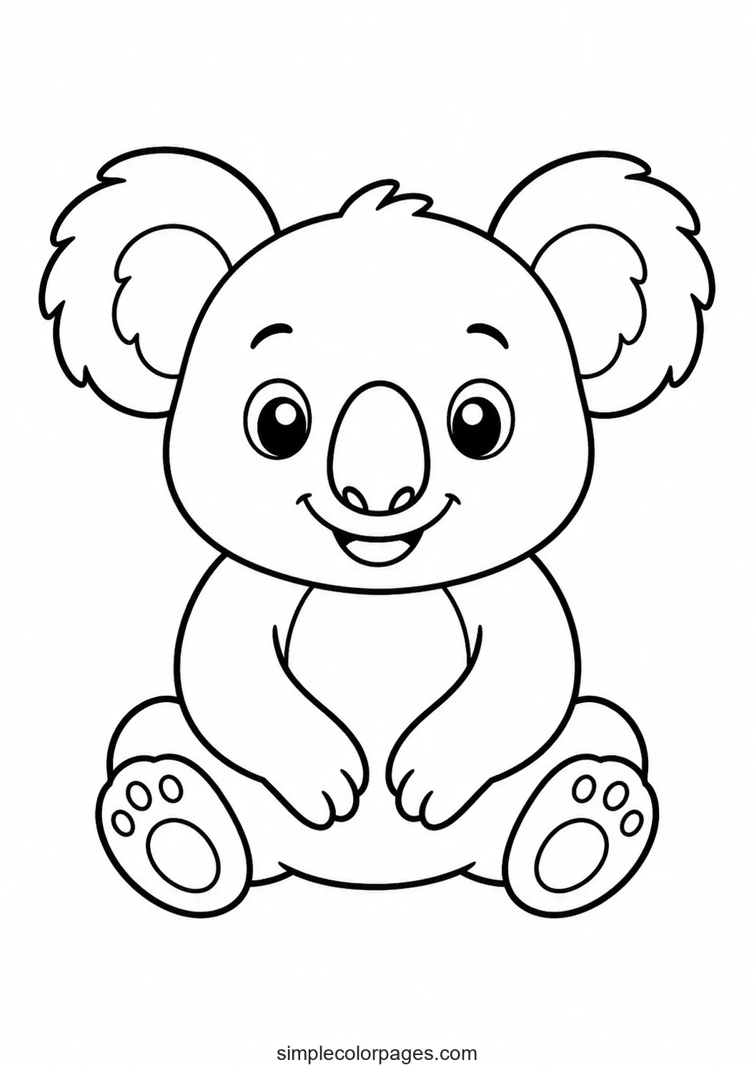 Preview of Cute Koala Coloring Page