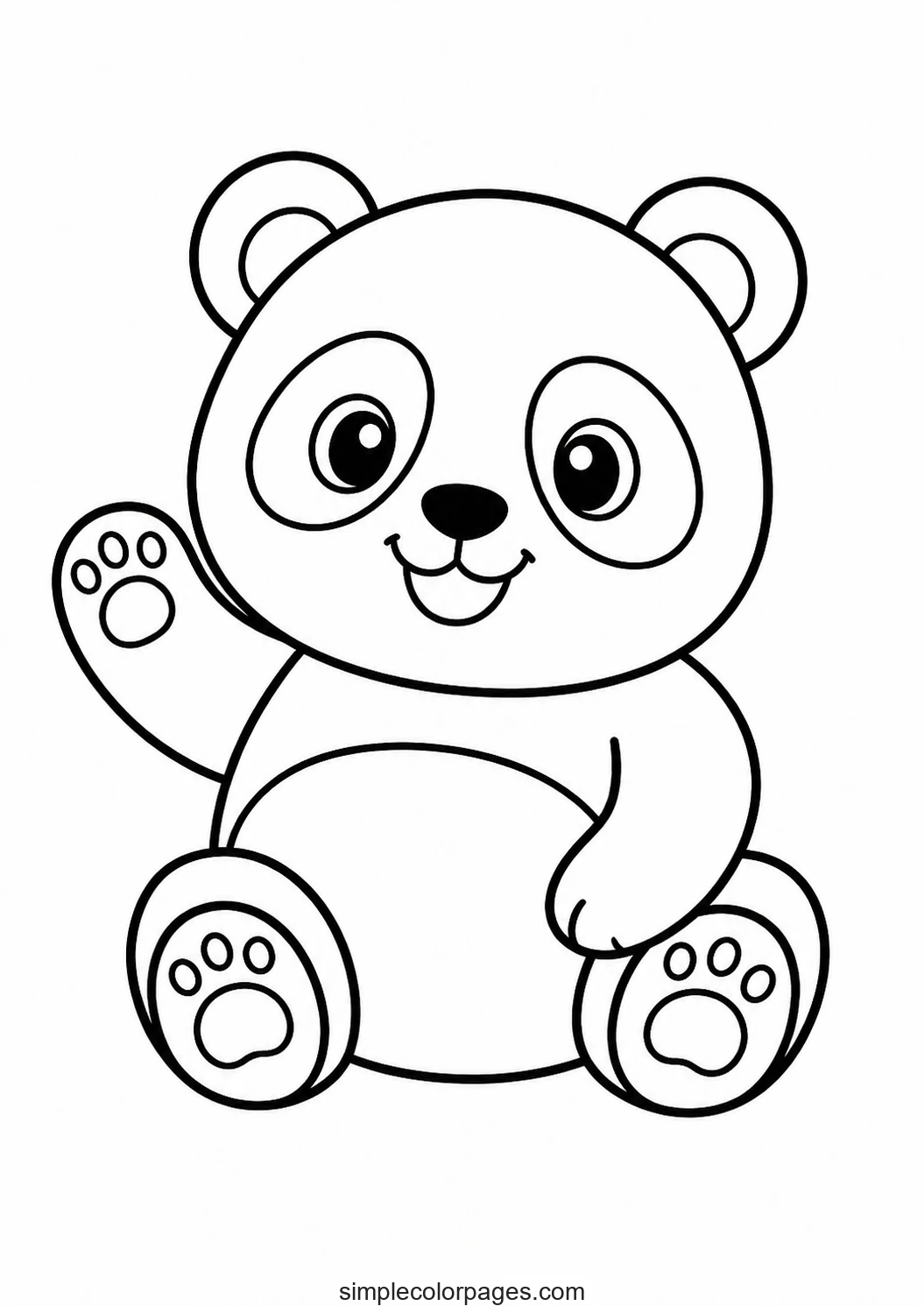 Preview of Cute Panda Coloring Page